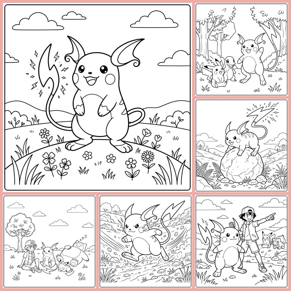 Gratis Raichu Kleurplaten Om Te Printen PDF