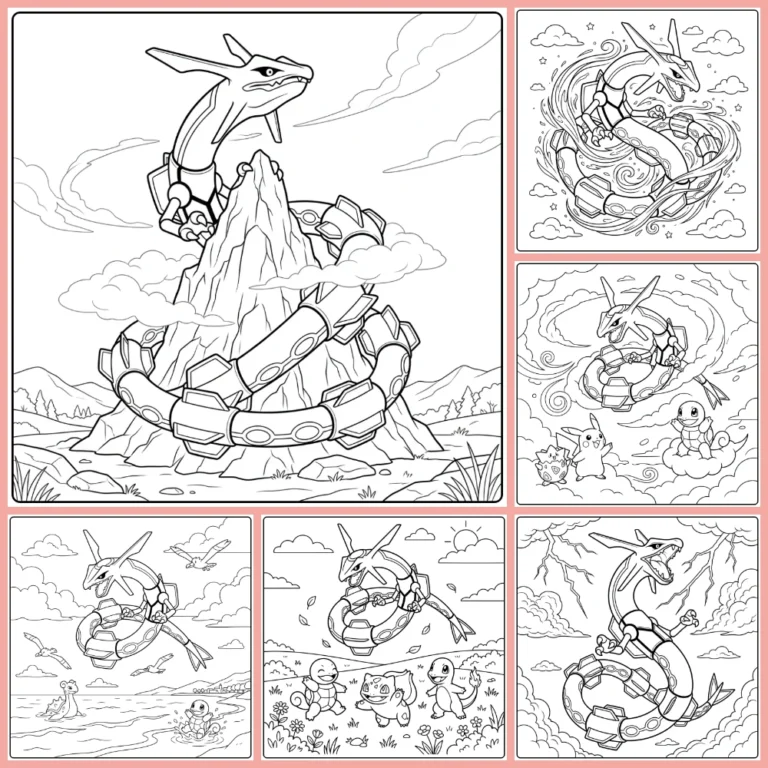 Gratis Rayquaza Kleurplaten Om Te Printen PDF