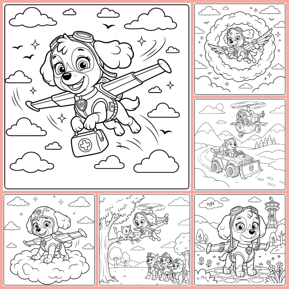 Gratis Skye Paw Patrol Kleurplaten Om Te Printen PDF