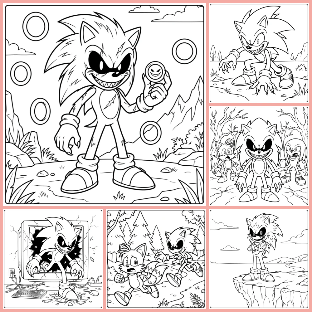 Gratis Sonic Exe Kleurplaten Om Te Printen PDF Voor Alle