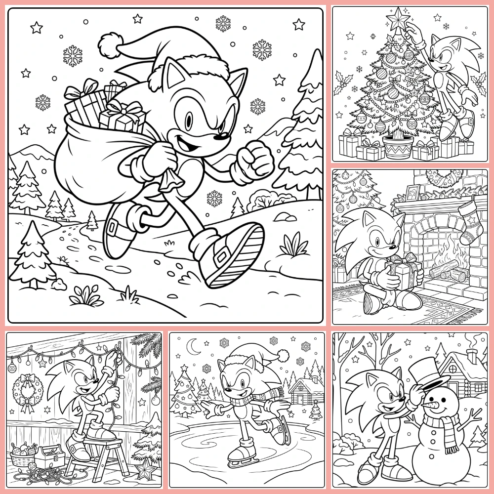 Gratis Sonic Kerst Kleurplaten Om Te Printen PDF Voor Alle