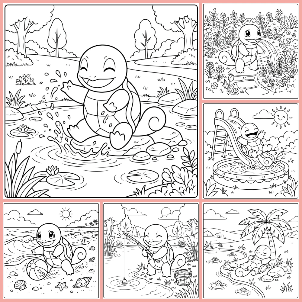 Gratis Squirtle Kleurplaten Om Te Printen PDF