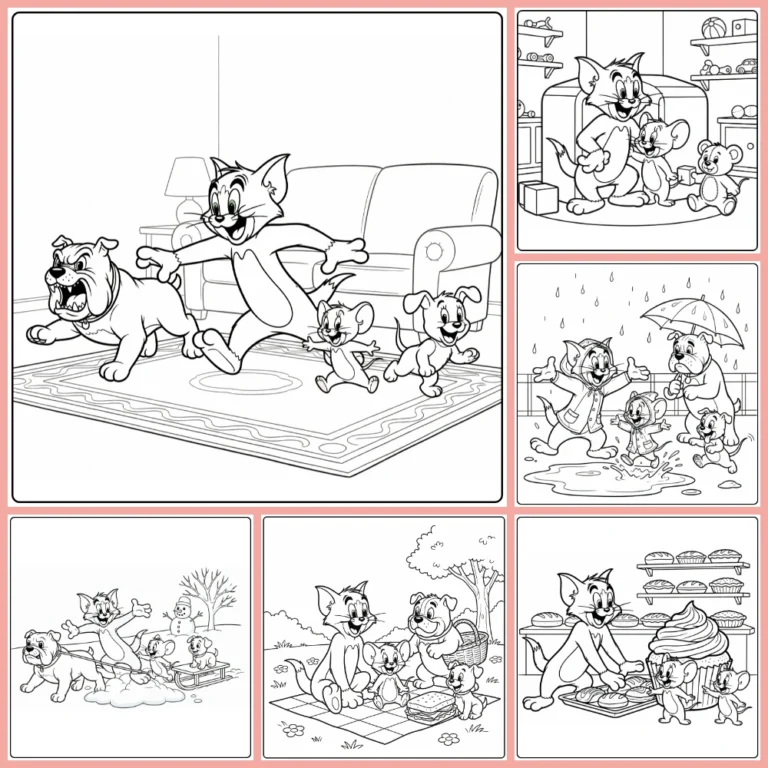 Gratis Tom And Jerry Kleurplaten Om Te Printen PDF