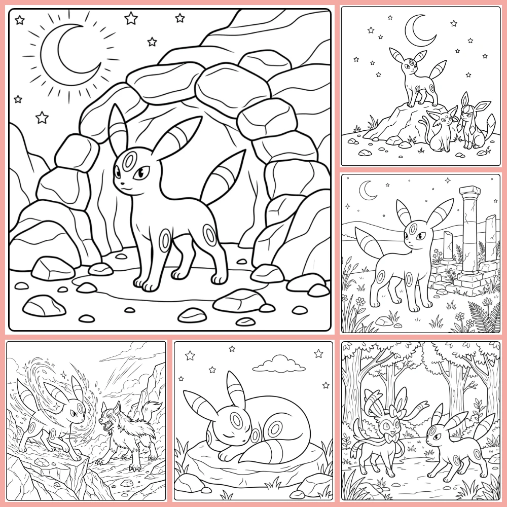 Gratis Umbreon Kleurplaten Om Te Printen PDF