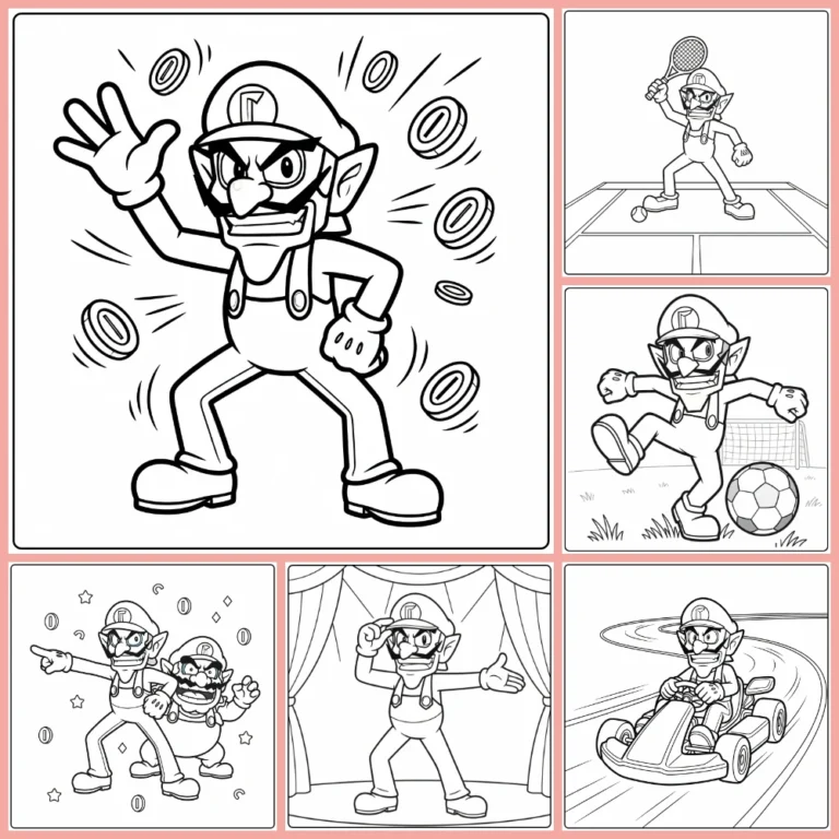 Gratis Waluigi Kleurplaten Om Te Printen PDF