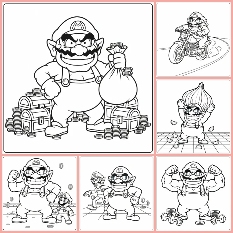 Gratis Wario Kleurplaten Om Te Printen PDF