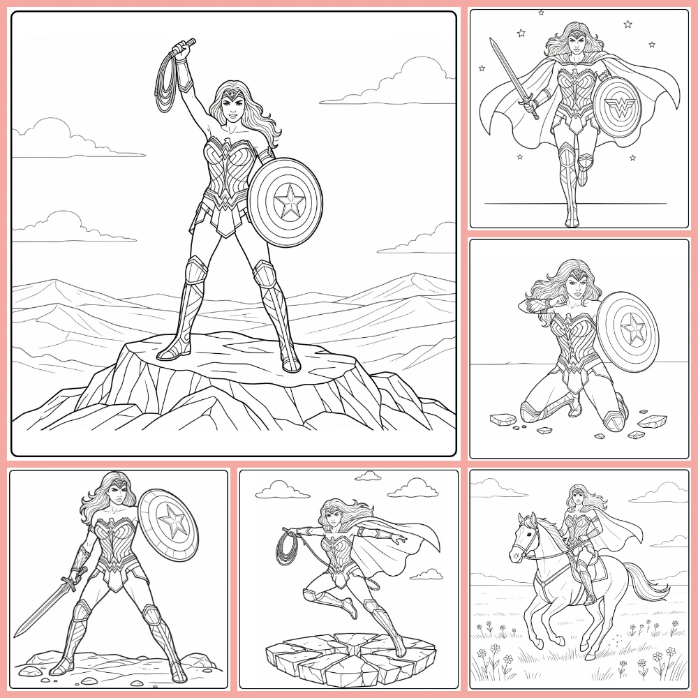 Gratis Wonder Woman Kleurplaten Om Te Printen PDF