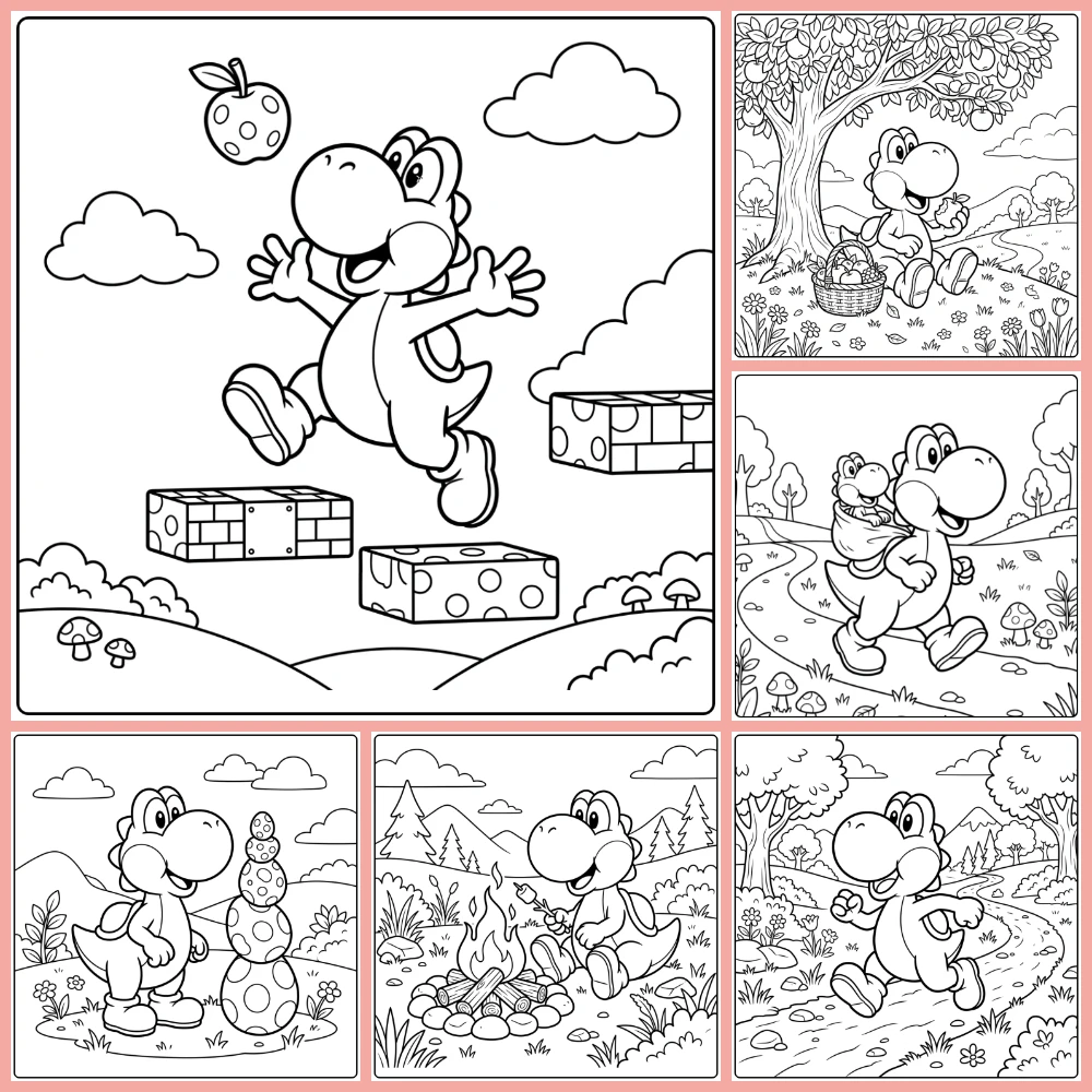 Gratis Yoshi Kleurplaten Om Te Printen PDF