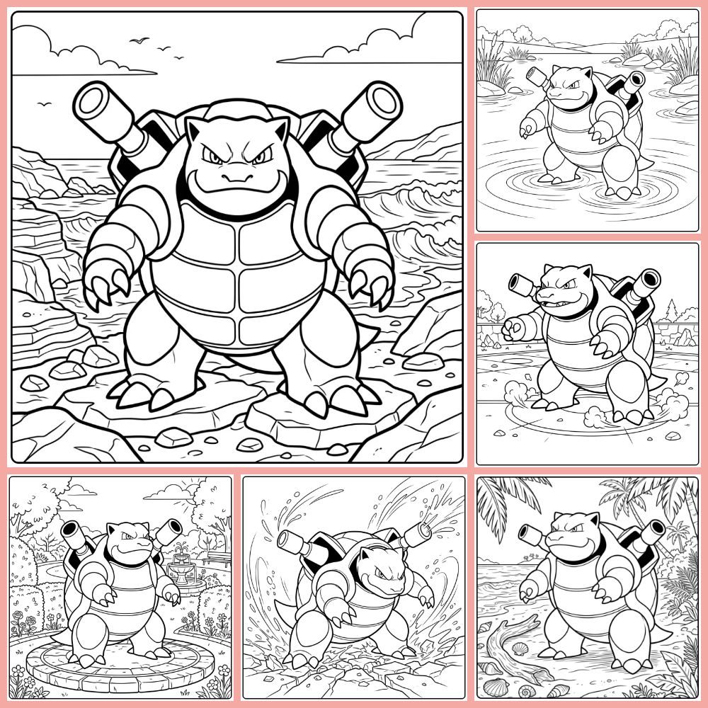 Gratis Kleurplaten Pokemon Blastoise Om Te Printen PDF Voor Alle