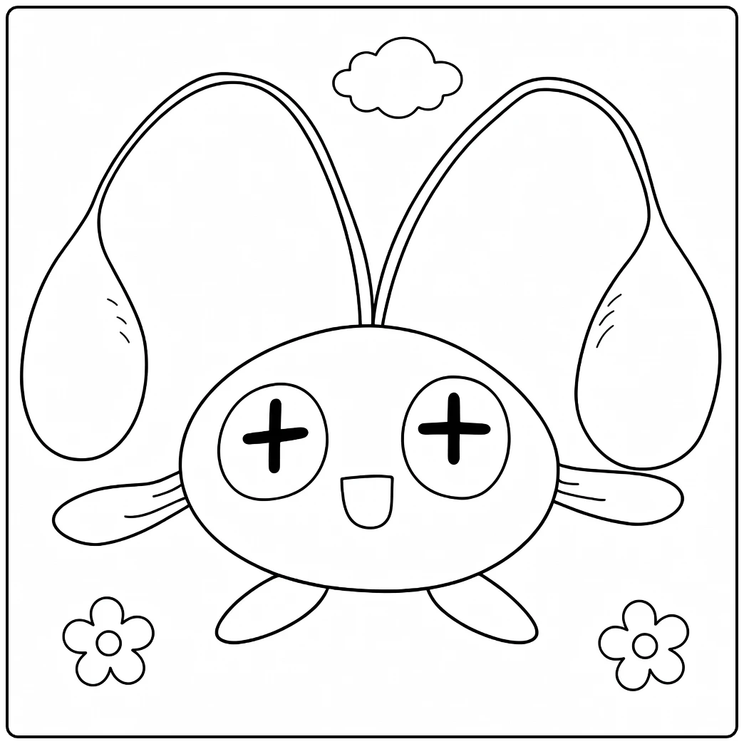 Gratis Chinchou Water Pokemon Kleurplaat om te printen