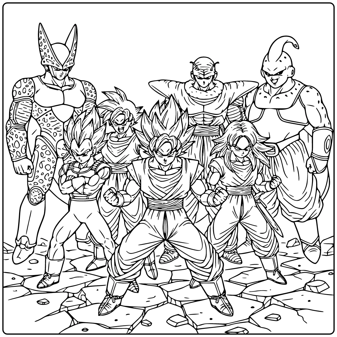 Dragon ball super kleurplaat Goku epische showdown sterkste vorm