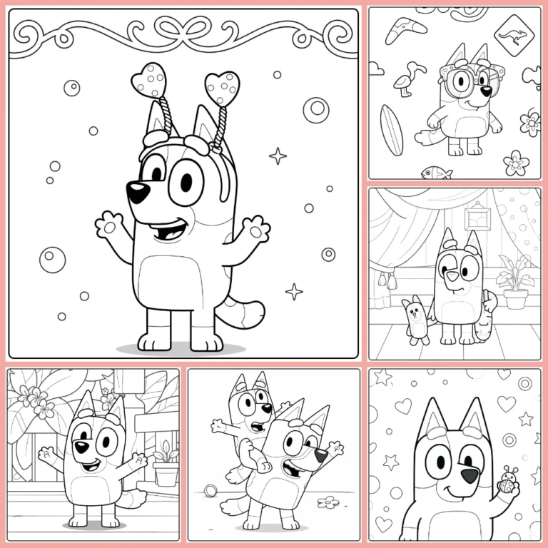 Gratis Bingo Bluey Kleurplaten Om Te Printen PDF Voor Alle
