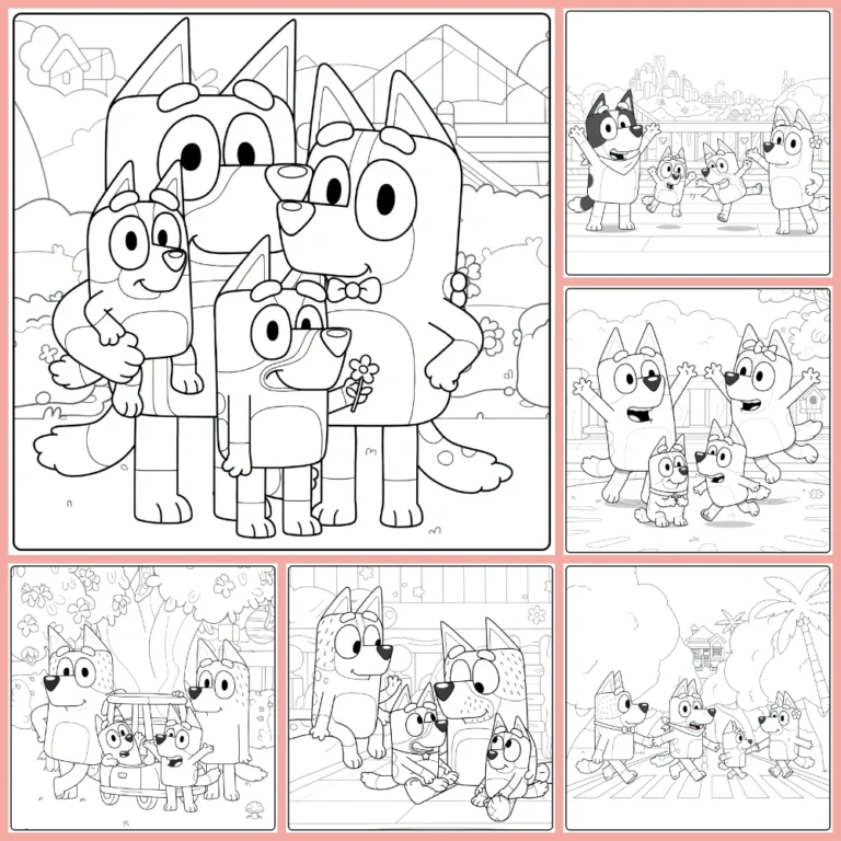 Gratis Bluey Familie Kleurplaten Om Te Printen PDF Voor Alle
