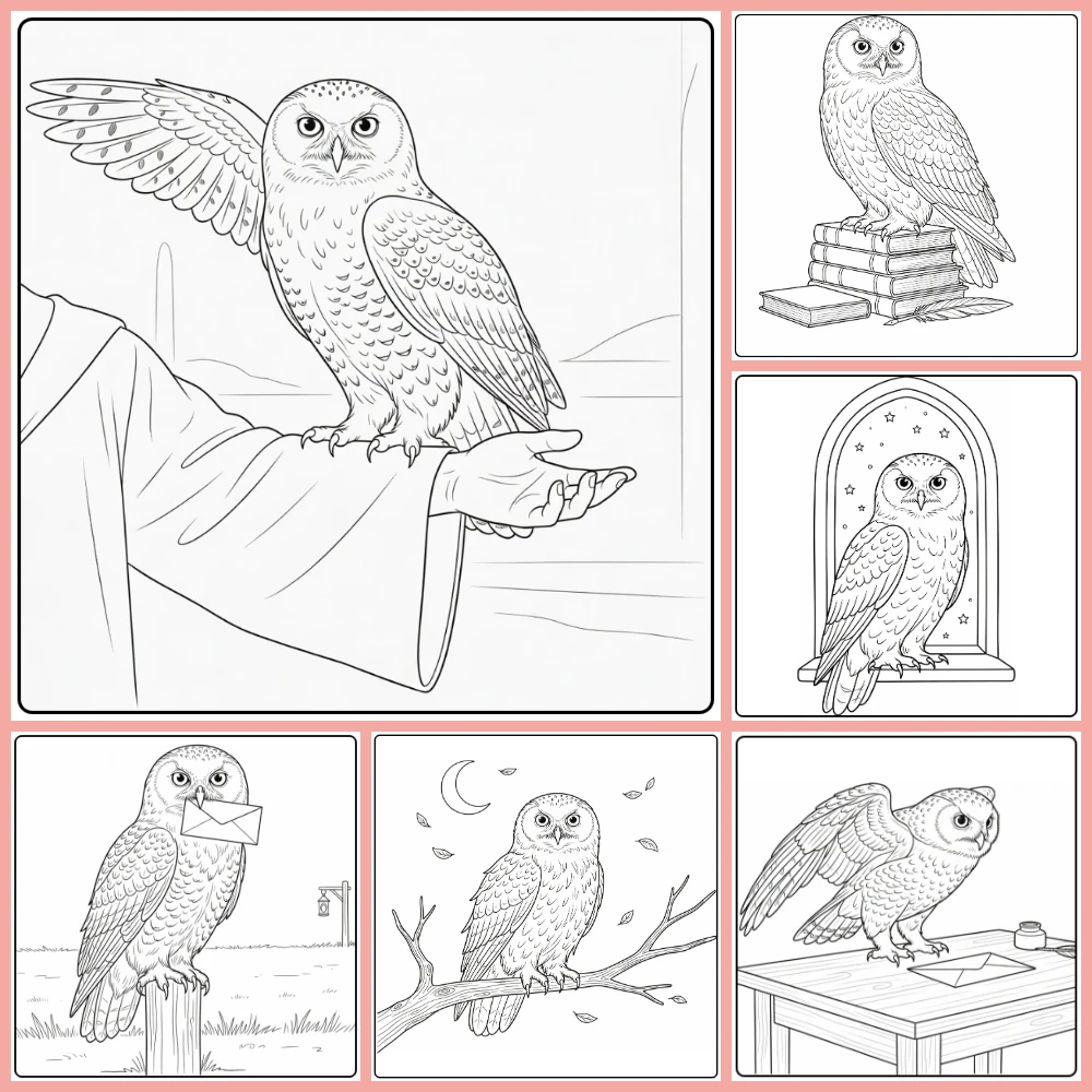 Gratis Hedwig Harry Potter Kleurplaten Om Te Printen PDF Voor Alle