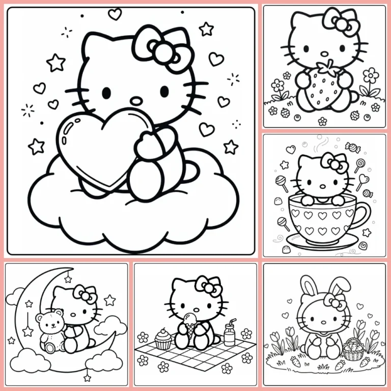 Gratis Hello Kitty Cute Kleurplaten Om Te Printen PDF Voor Alle