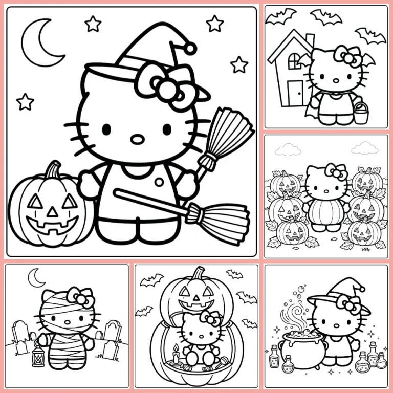 Gratis Hello Kitty Kleurplaten Halloween Om Te Printen PDF Voor Alle