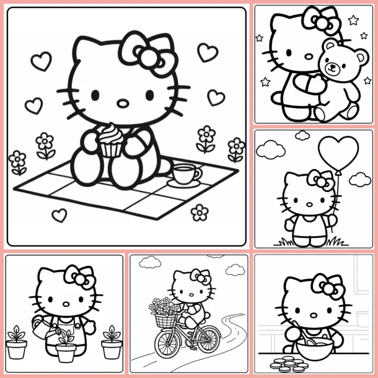 Gratis Hello Kitty Kleurplaten Makkelijk Om Te Printen PDF Voor Alle