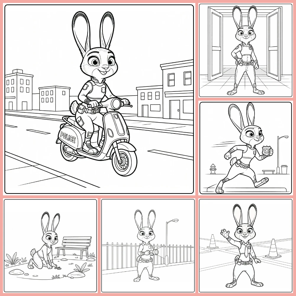 Gratis Judy Hopps Kleurplaten Om Te Printen PDF Voor Alle