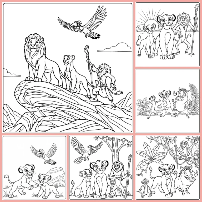 Gratis Kleurplaten Leeuwenkoning Om Te Printen PDF Voor Alle