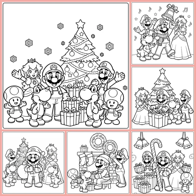 Gratis Kleurplaten Mario Kerst Om Te Printen PDF Voor Alle