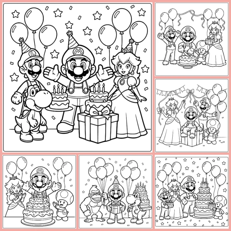 Gratis Kleurplaten Mario Verjaardag Om Te Printen PDF Voor Alle