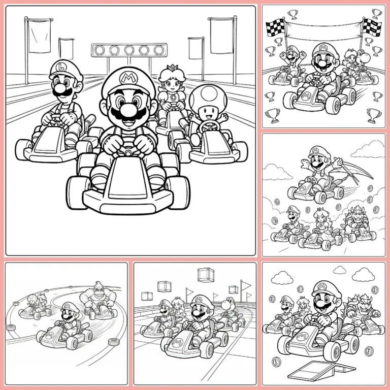 Gratis Mario Kart Kleurplaten Om Te Printen PDF Voor Alle