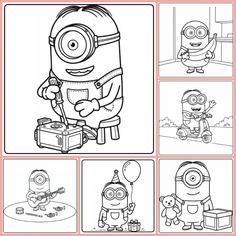 Gratis Minion Makkelijk Kleurplaten Om Te Printen PDF Voor Alle