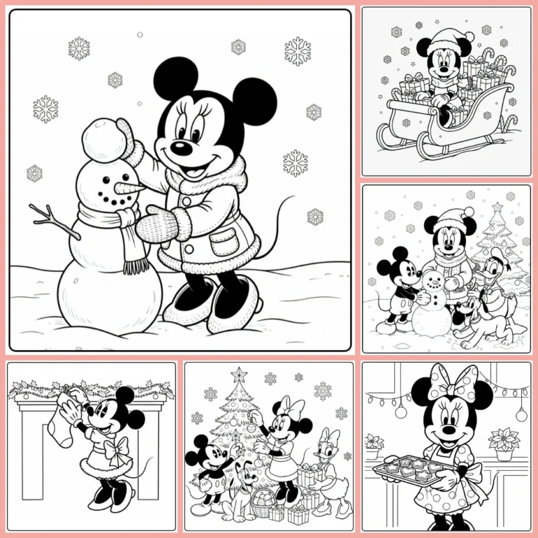 Gratis Minnie Mouse Kerst Kleurplaten Om Te Printen PDF Voor Alle