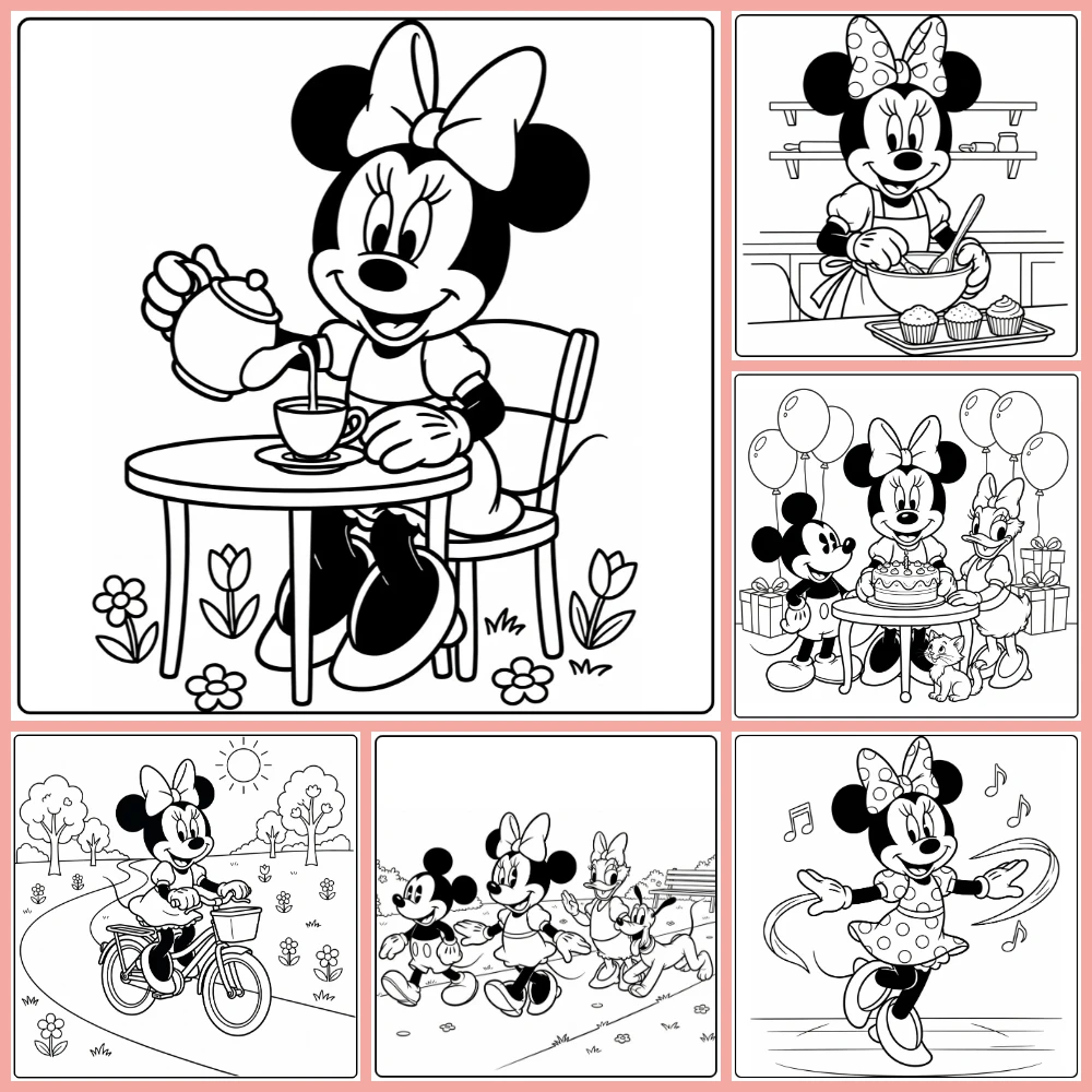 Gratis Minnie Mouse Kleurplaten Om Te Printen PDF Voor Alle