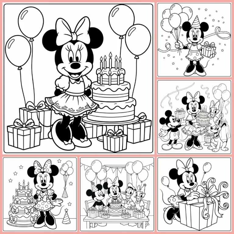 Gratis Minnie Mouse Kleurplaten Verjaardag Om Te Printen PDF Voor Alle