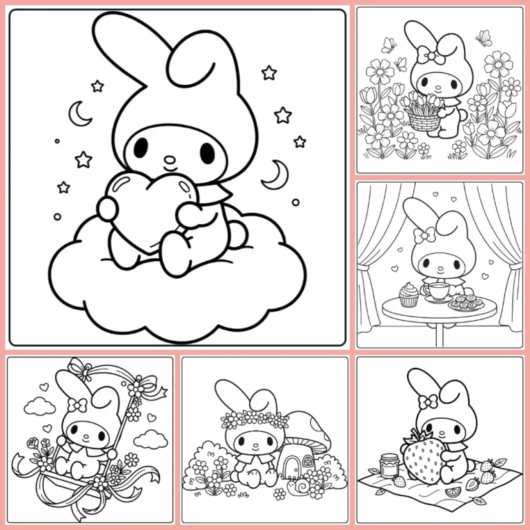 Gratis My Melody Cute Kleurplaten Om Te Printen PDF Voor Alle