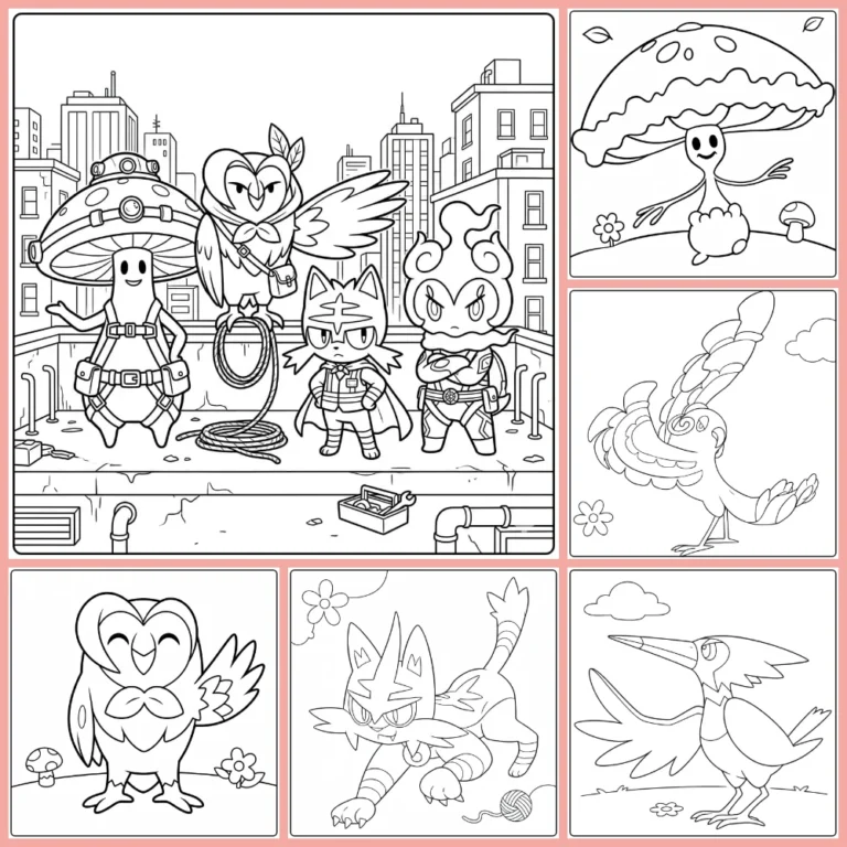 Gratis Pokemon Kleurplaat Van De Zevende Generatie Om Te Printen PDF