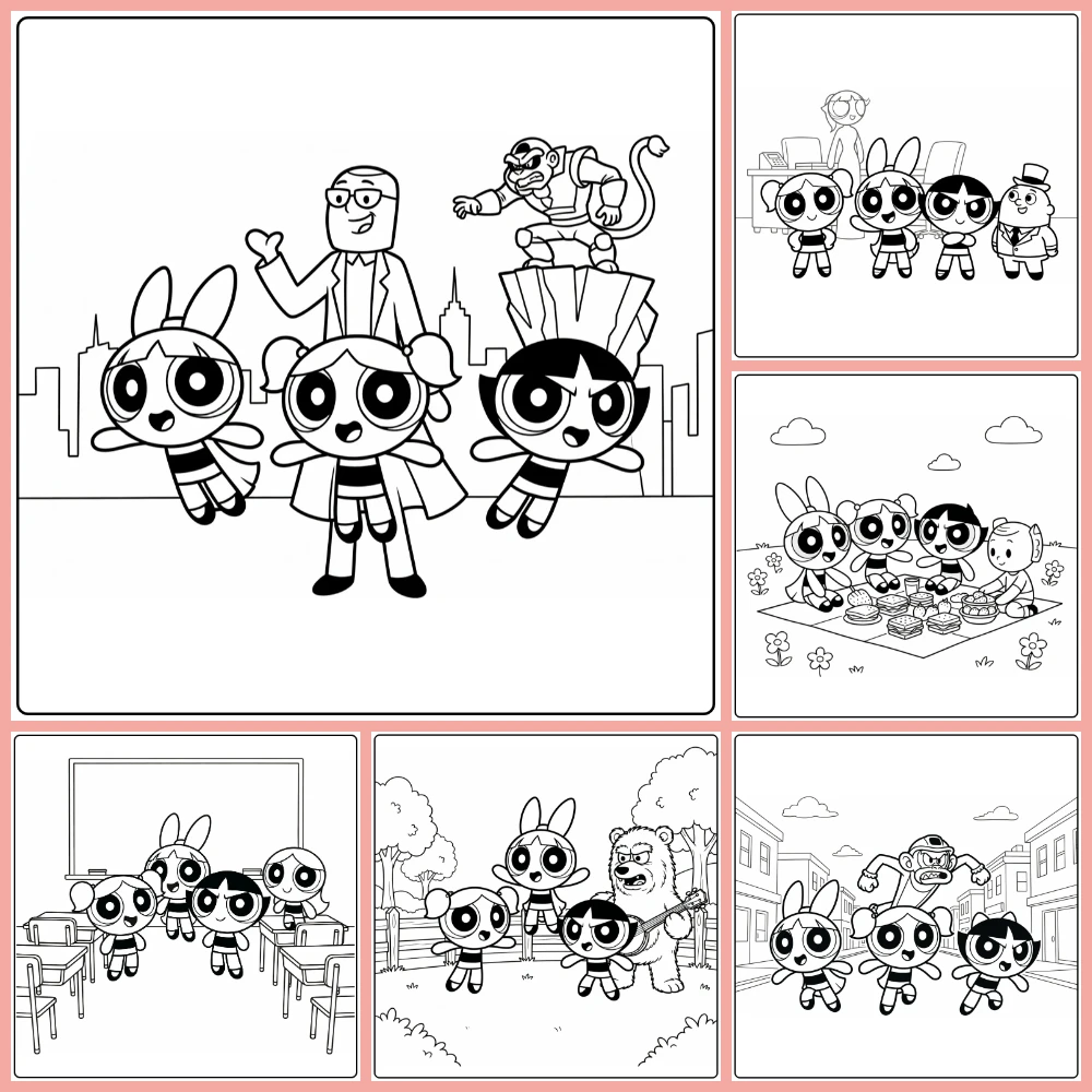 Gratis Powerpuff Girls Kleurplaten Om Te Printen PDF Voor Alle