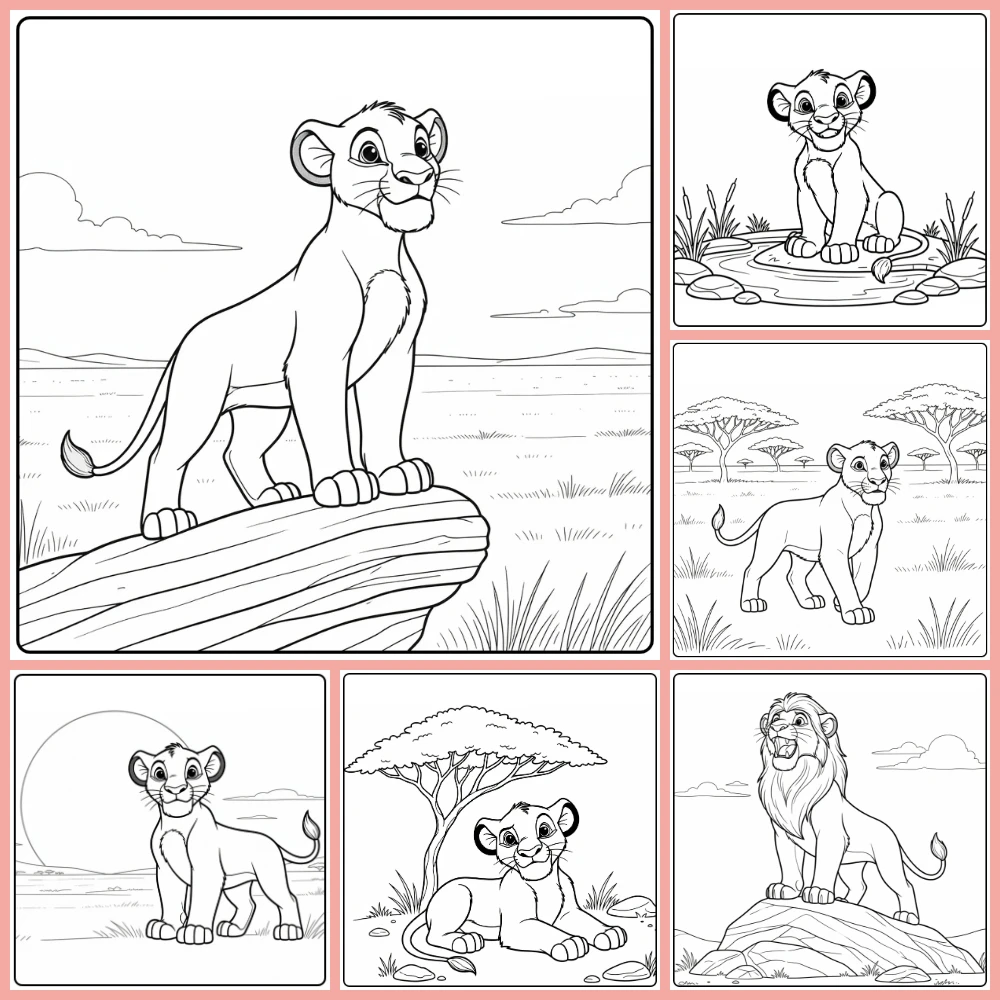 Gratis Simba Kleurplaten Om Te Printen PDF Voor Alle