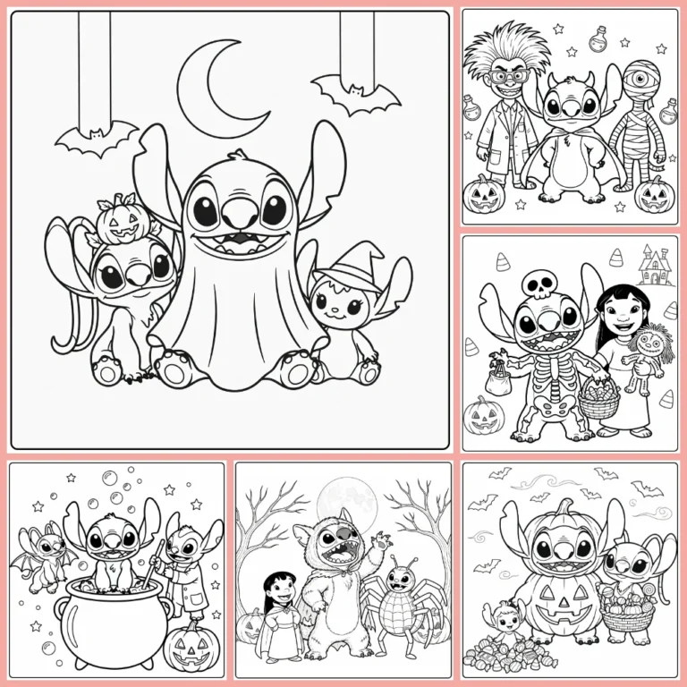 Gratis Stitch Halloween Kleurplaten Om Te Printen PDF Voor Alle