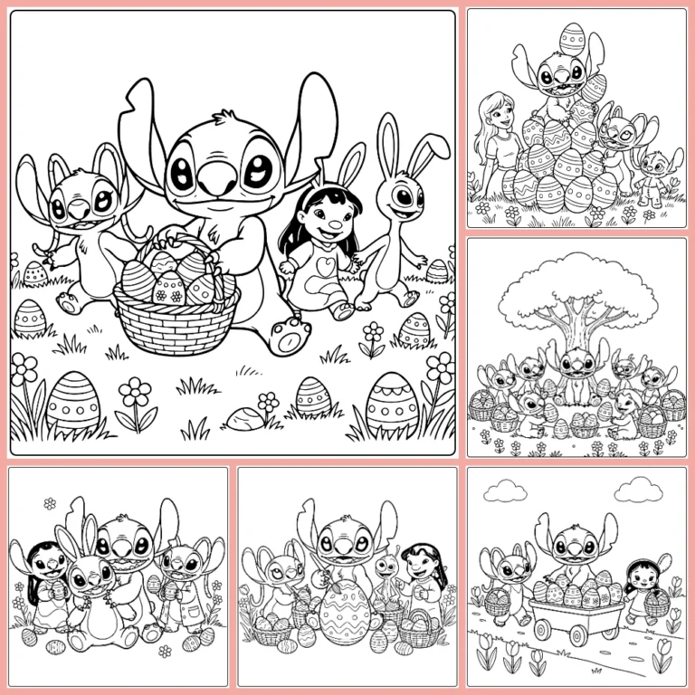 Gratis Stitch Pasen Kleurplaten Om Te Printen PDF Voor Alle