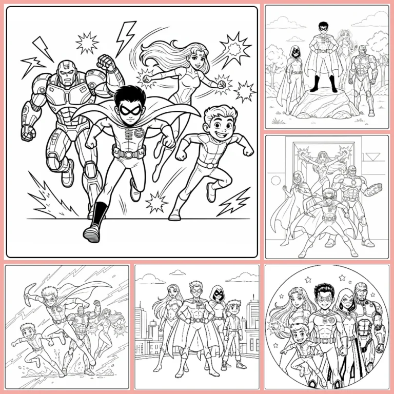 Gratis Teen Titans Kleurplaten Om Te Printen PDF Voor Alle
