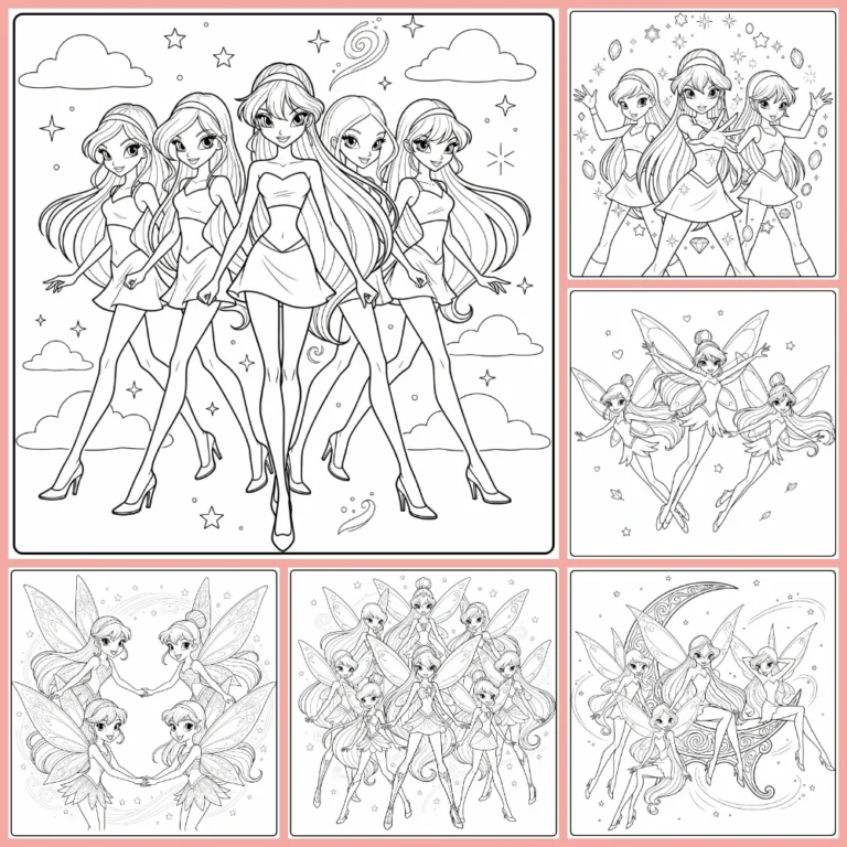 Gratis Winx Club Kleurplaten Om Te Printen PDF Voor Alle