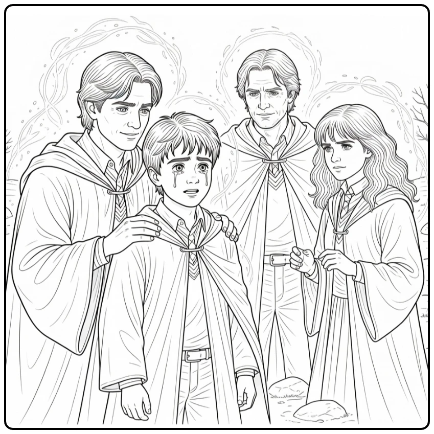 harry potter kleurplaat moeilijk: reünie met Sirius, Lupin, Hermione