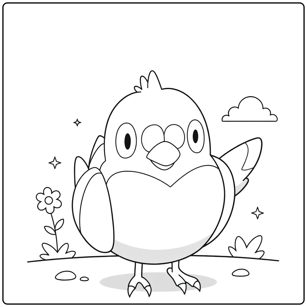 Pokemon Munna kleurplaat - schattig met ster en bloem