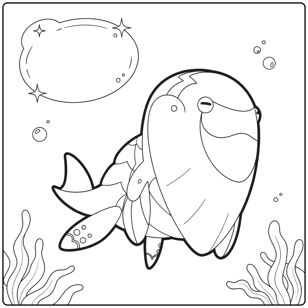 Pokemon Arctovish kleurplaat met bubbels en zeewier