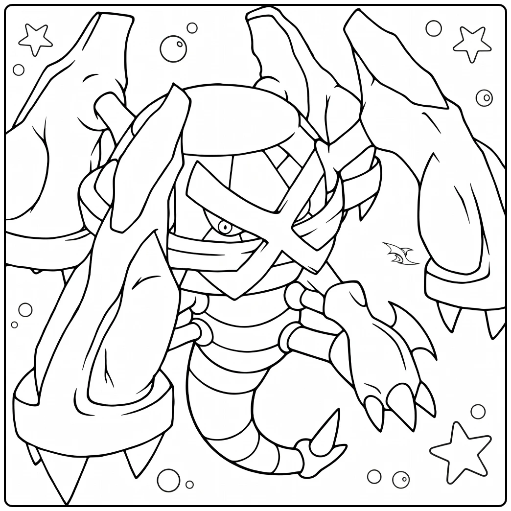 Pokemon Metagross kleurplaat: stoere metallic Pokémon