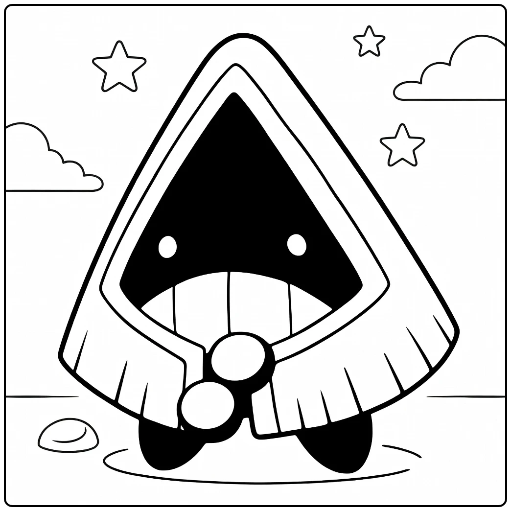 Pokemon Snorunt kleurplaat met ijsbollen en sterren