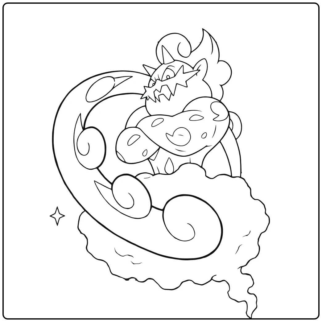 Pokemon Tornadus kleurplaat Therian Forme te kleuren