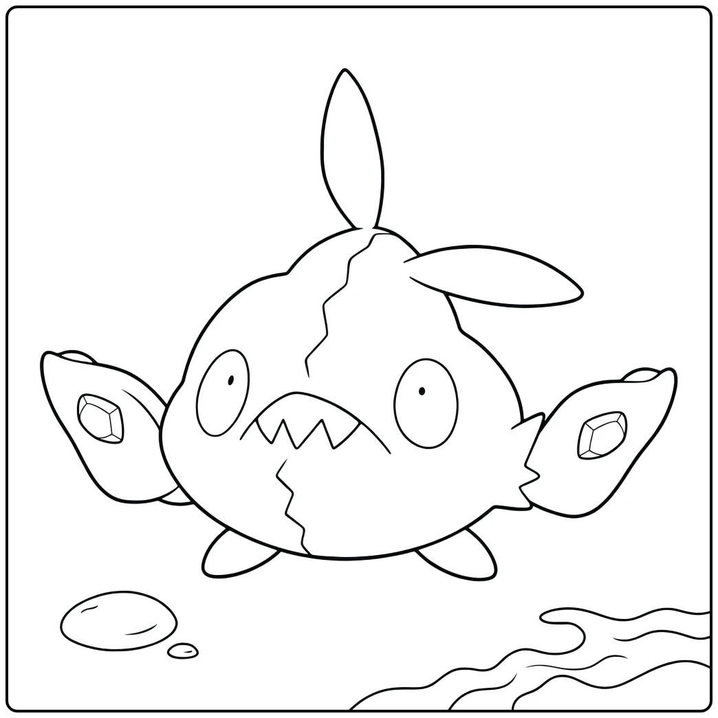 Pokemon Trubbish kleurplaat - afvalpokemon om in te kleuren
