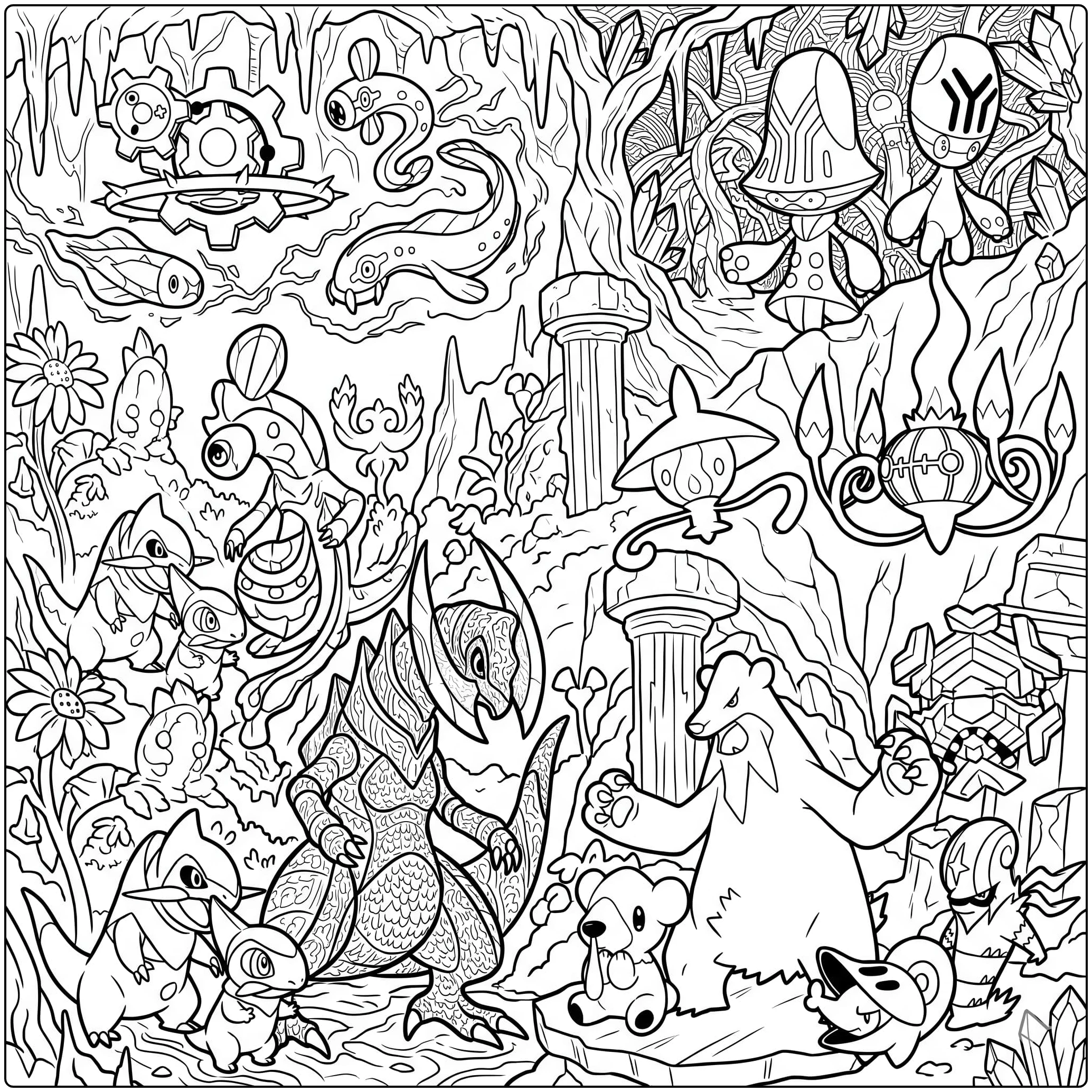 Pokemon Vijfde Generatie Kleurplaat - Gratis printen