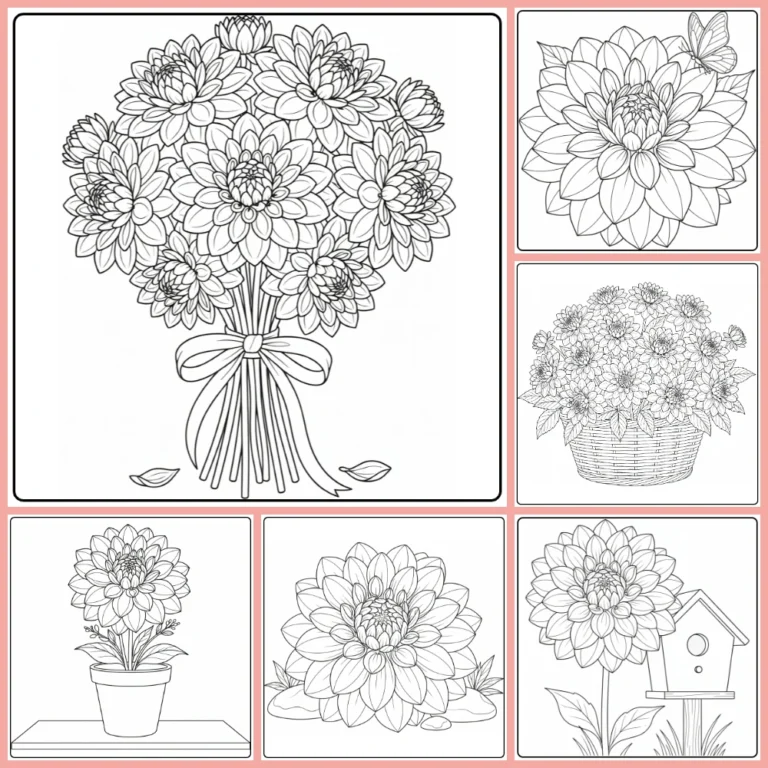 Gratis Dahlia Kleurplaten Om Te Printen PDF Voor Alle