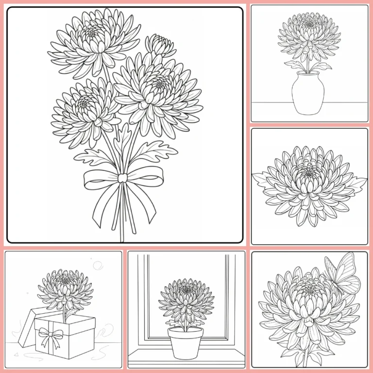 Gratis Chrysant Kleurplaten Om Te Printen PDF Voor Alle