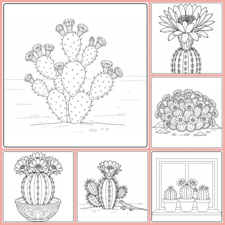 Gratis Cactus Bloem Kleurplaten Om Te Printen PDF Voor Alle