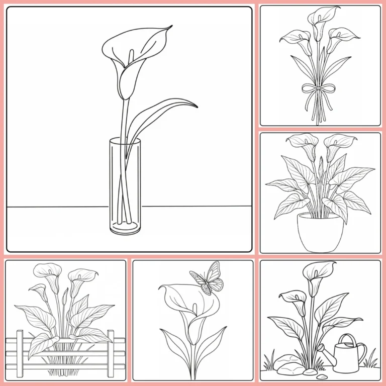 Gratis Zantedeschia Kleurplaten Om Te Printen PDF Voor Alle